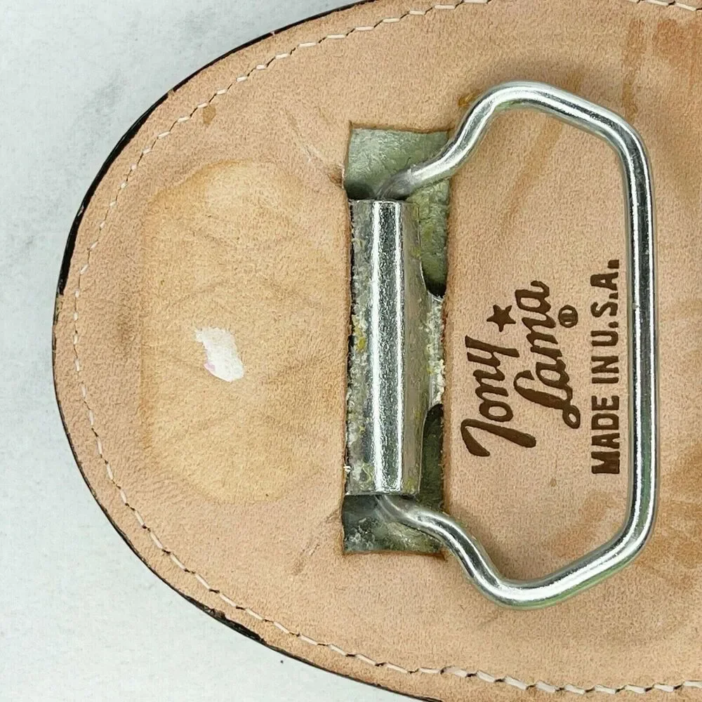 Tony Lama KGHL Billings Montana Radio Station Leather Buckle ✨